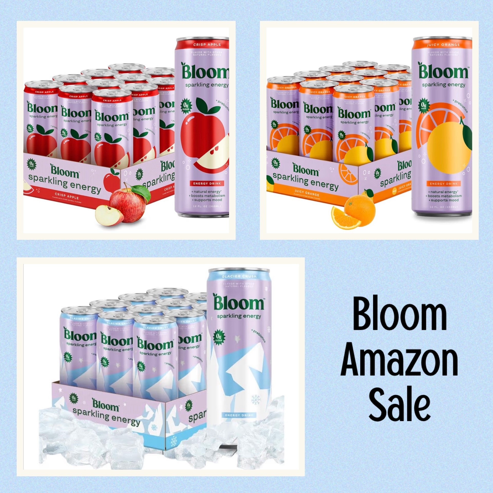 More of the incredibly popular Bloom Sparkling Energy 12 Packs on sale for under $20 today at Amazon! This prebiotic, lightly fizzy drink is so tasty and has natural caffeine. Rare sale for these! 

#LTKmomlife #LTKSaleAlert #LTKHome