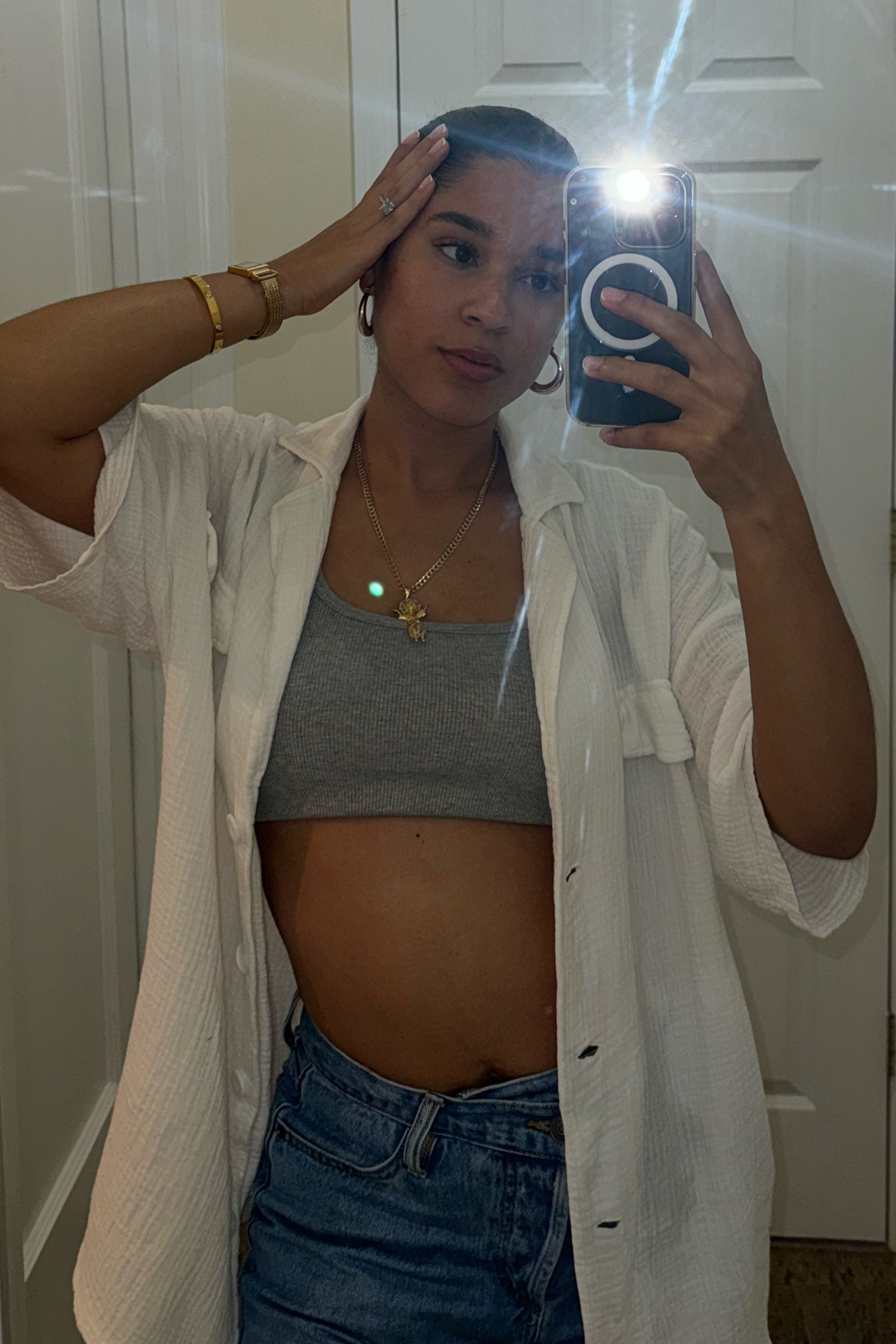 Summer outfit, casual outfit, brunch outfit, gold accessories 

#LTKBeauty #LTKFindsUnder50 #LTKStyleTip