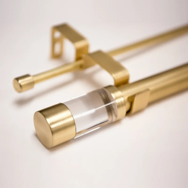 Bartley Adjustable 1" Double Curtain Rod | Wayfair Professional