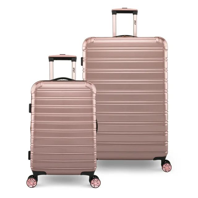iFLY Hardside Luggage Fibertech 2 Piece Set, 20" Carry-on and 28" Checked Luggage, Rose Gold | Walmart (US)