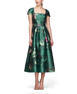 Kay Unger Tierney Tea Length Dress | Bloomingdale's Women | Bloomingdale's (US)