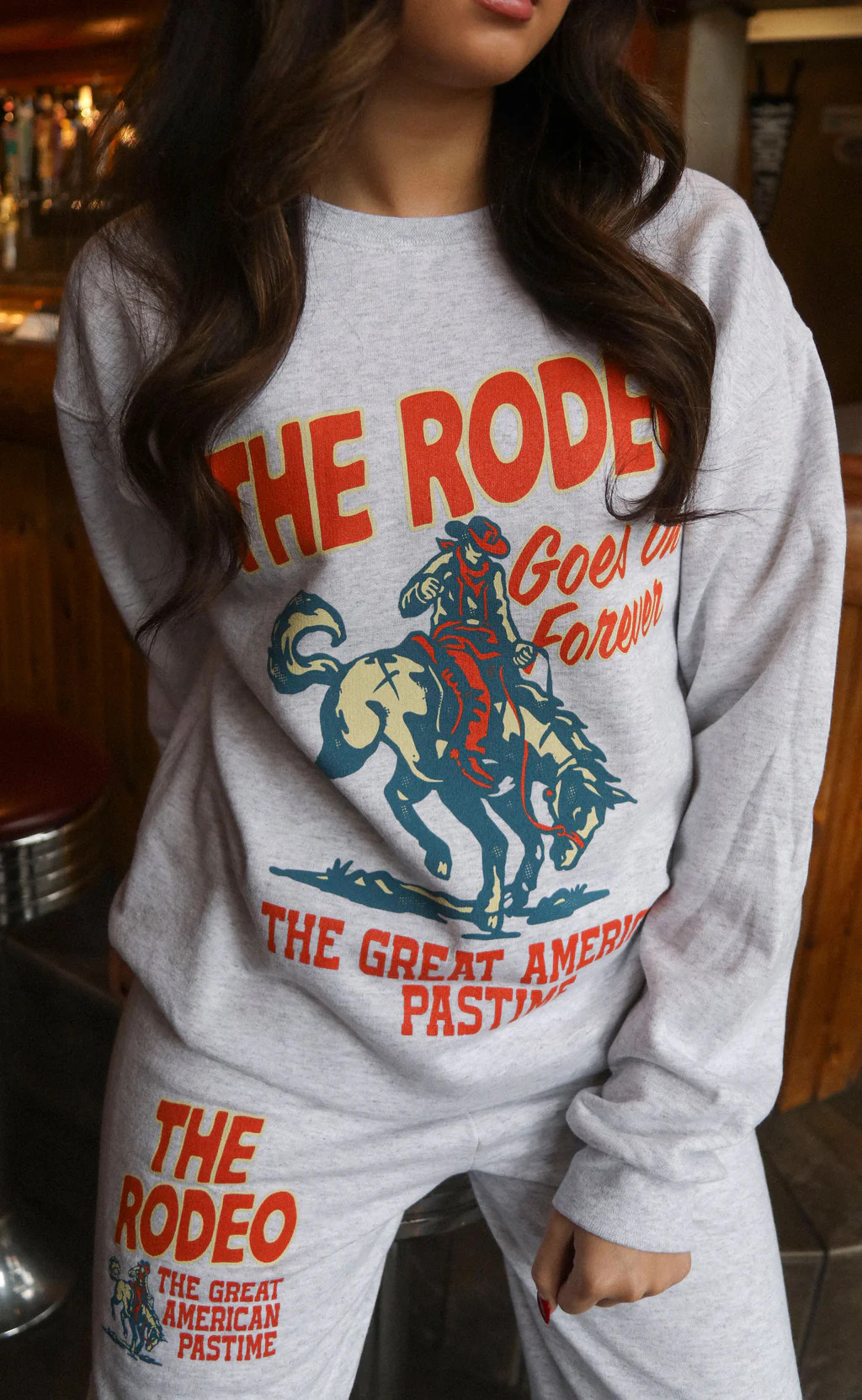 charlie southern: rodeo forever sweatshirt - grey | RIFFRAFF