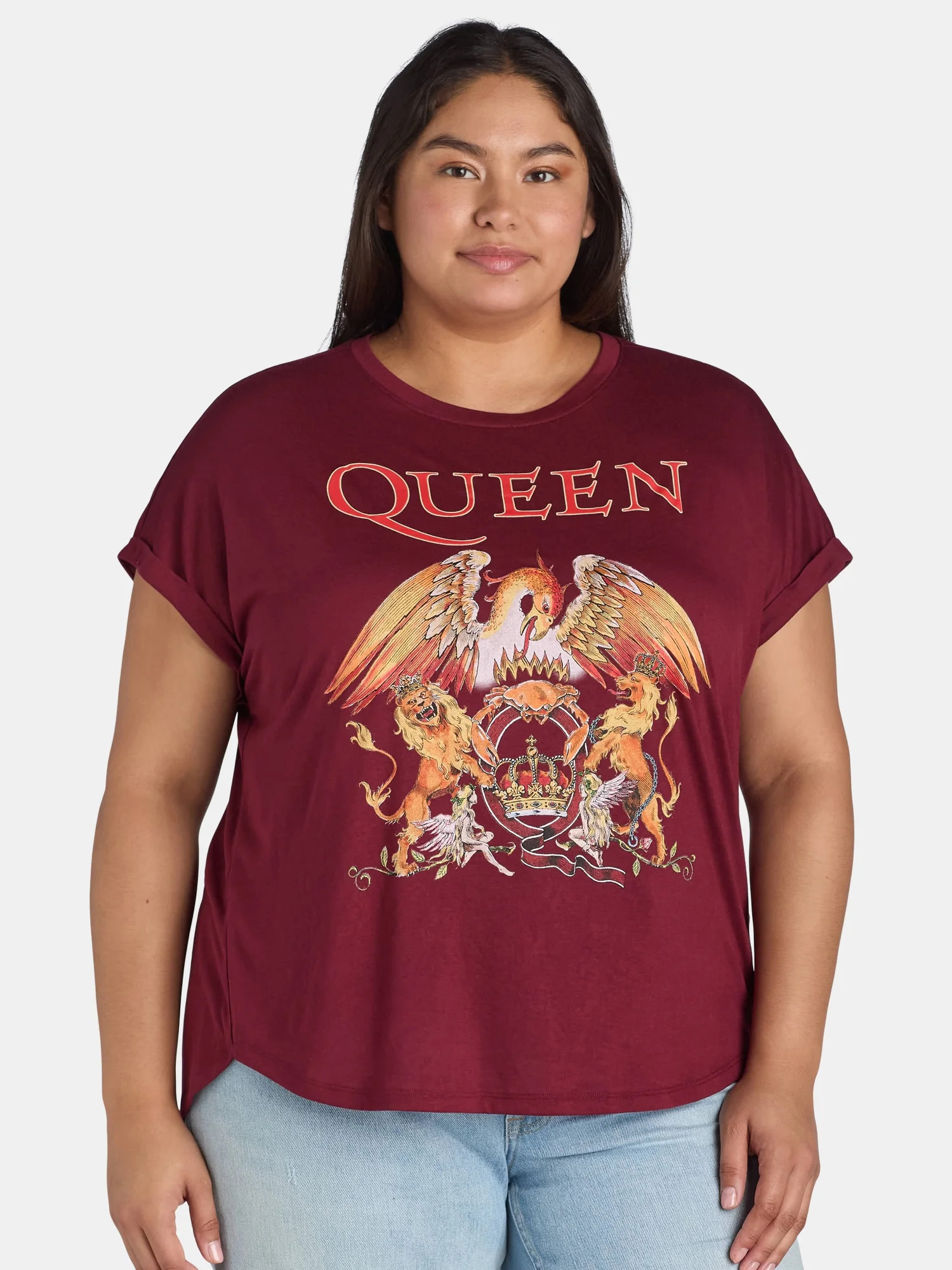 Terra & Sky Women's Plus Size Queen Graphic Tee with Short Sleeves, Sizes 0X-5X - Walmart.com | Walmart (US)