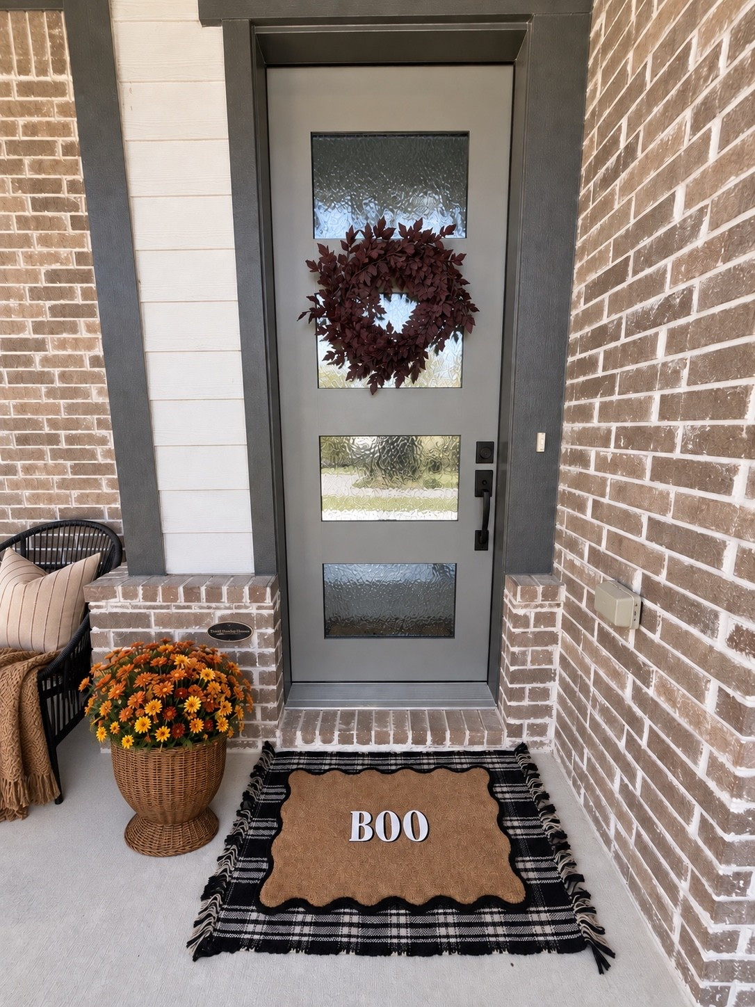 A little fall porch refresh 🍂🧡 Kept it simple with a pretty autumn mum, woven planter, layered doormats + a few cozy touches. The easiest way to make your front door feel ready for fall without going overboard.

Shop this porch on my LTK!

#LTKxWalmart #LTKHome #LTKSeasonal