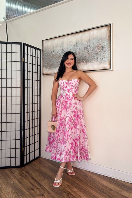 Floral pink Bardot Mirabelle corset top and midi skirt set 🌸

#LTKSeasonal #LTKStyleTip #LTKParties