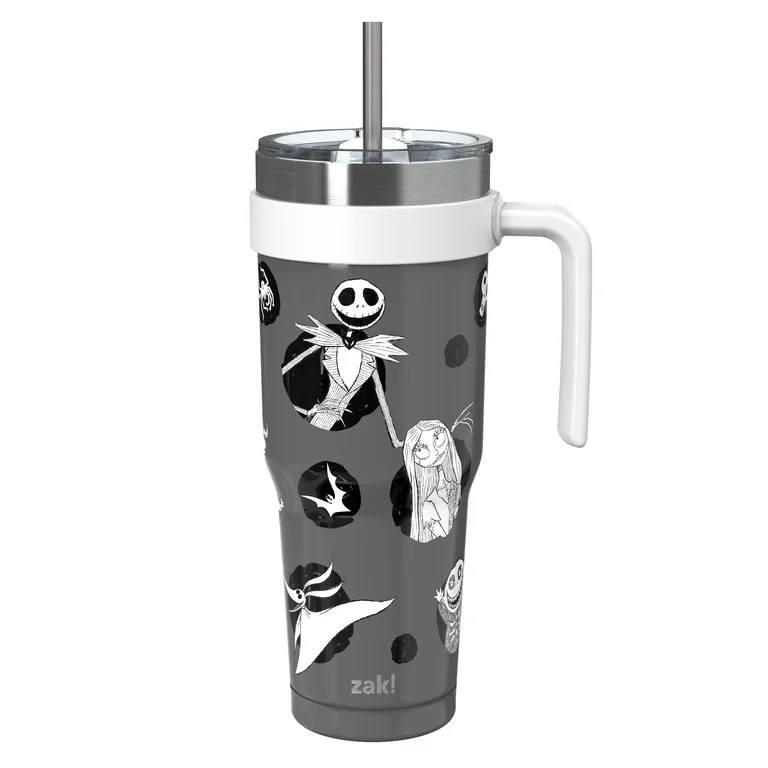 Zak Designs 40oz NBC Halloween Straw Handle Tumbler, Double Wall Vacuum Insulated Stainless Steel... | Walmart (US)