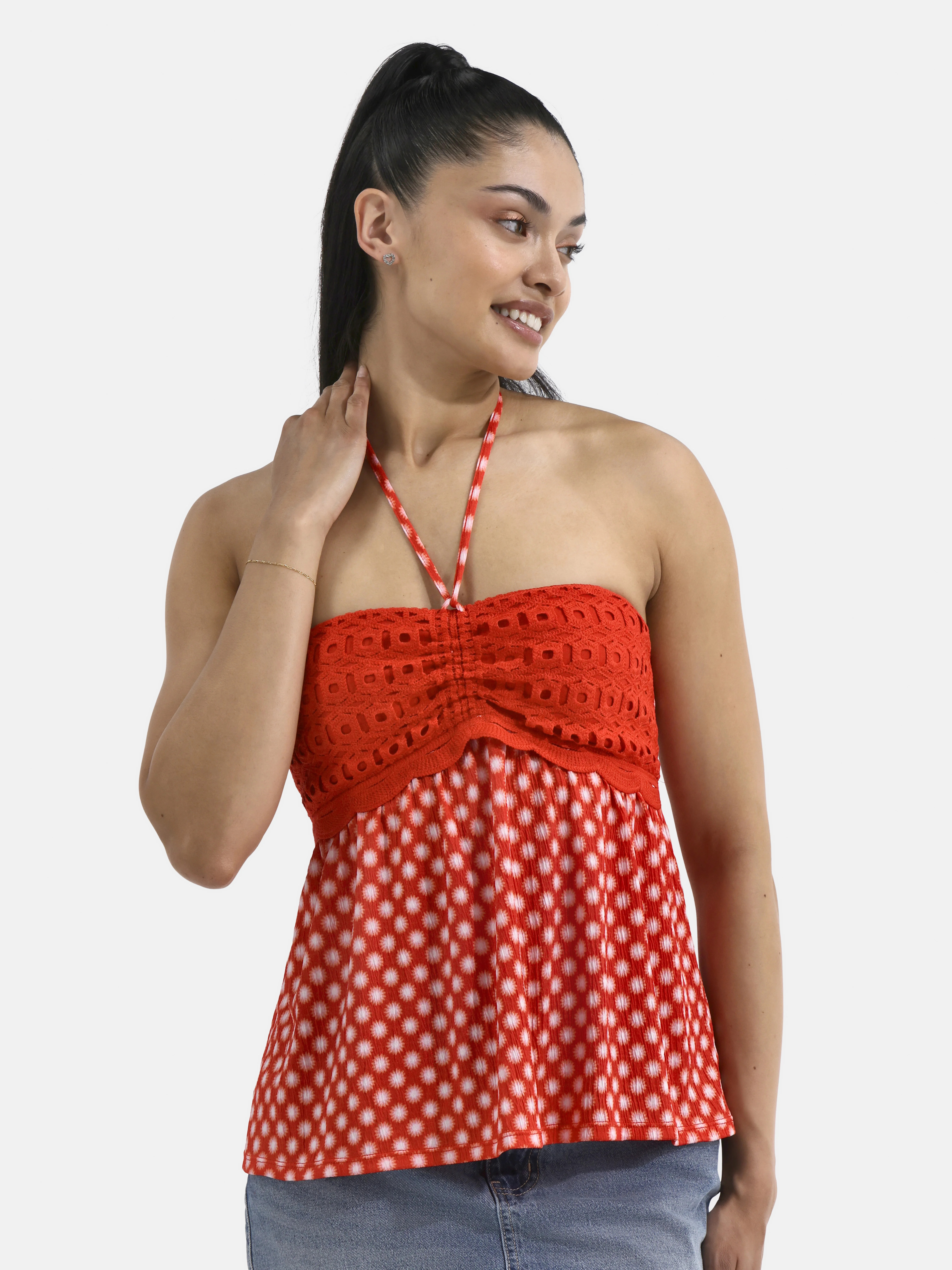 No Boundaries Convertible Halter Top, Women's | Walmart (US)