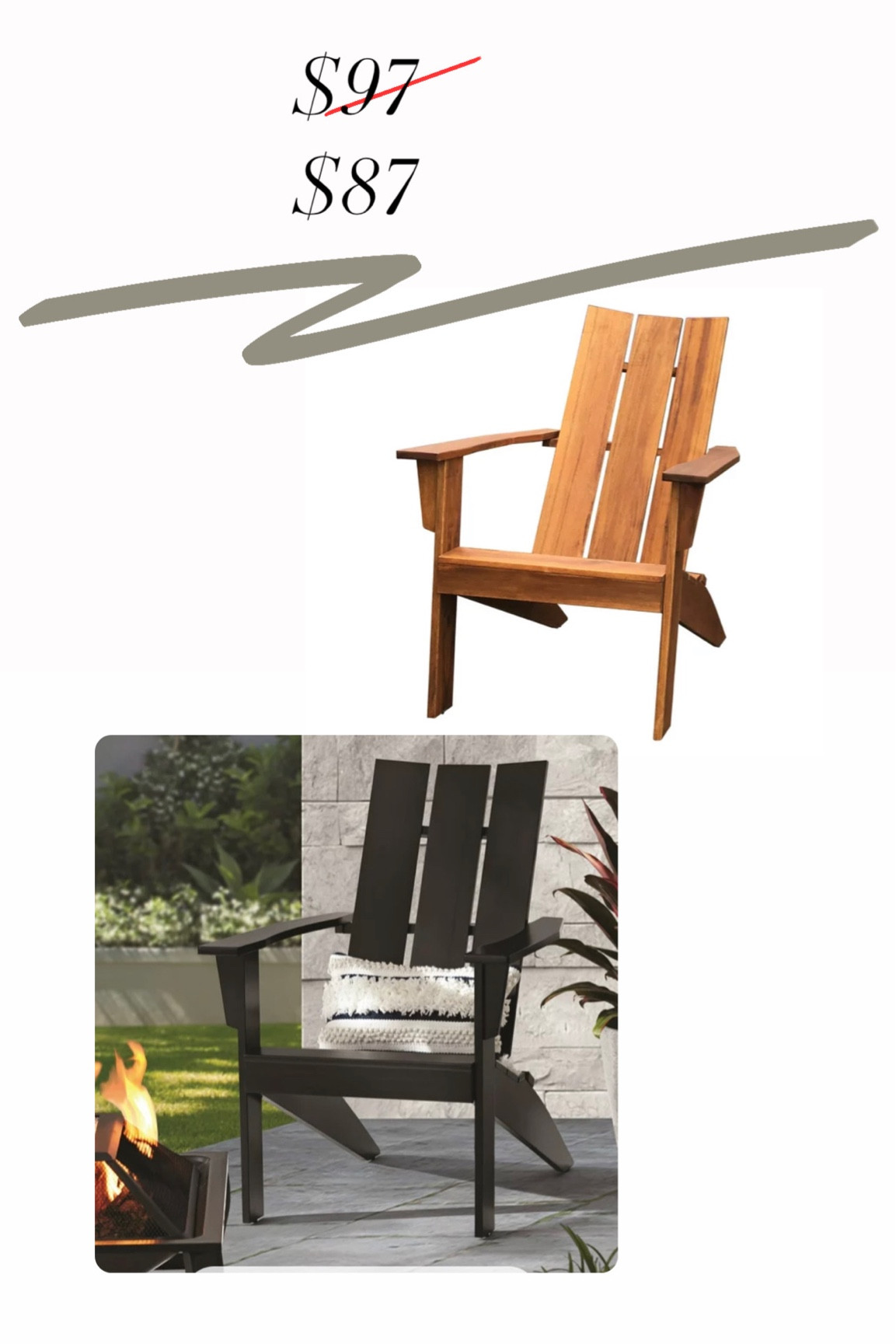 adirondack chairs on sale at Walmart! So much home patio deals! 

#LTKhome #LTKunder100 #LTKsalealert