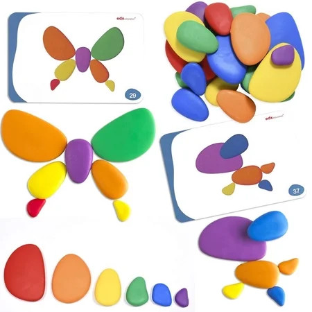 edx Education Rainbow Pebbles - Sorting and Stacking Stones | Walmart (US)
