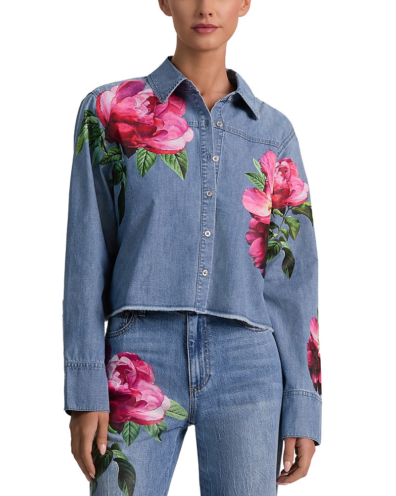 Alice and Olivia Finely Cropped Oversized Shirt | Bloomingdale's (US)