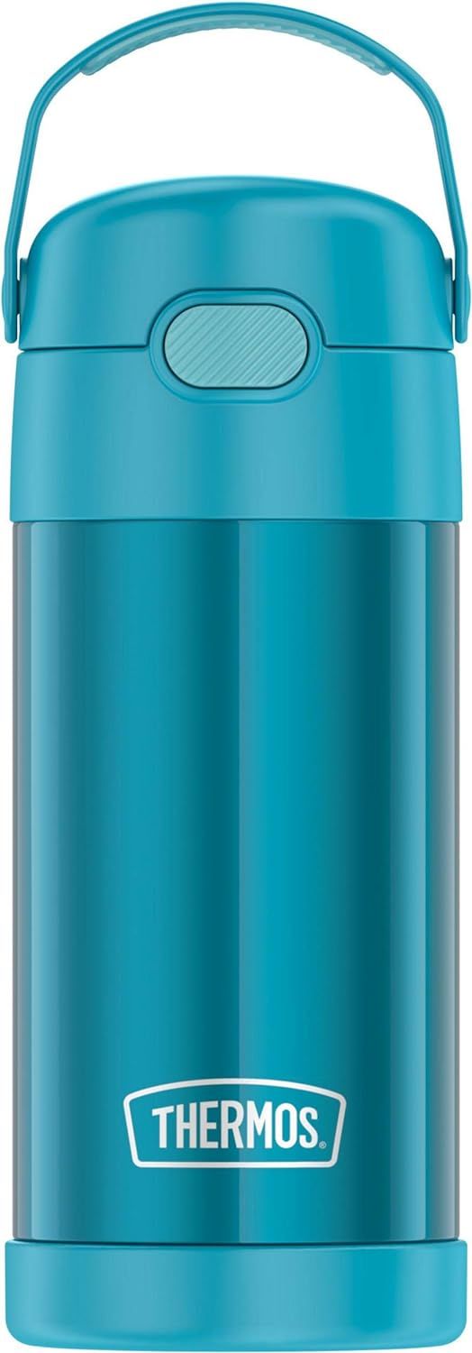 THERMOS FUNTAINER 12 Ounce Stainless Steel Vacuum Insulated Kids Straw Bottle, Teal | Amazon (US)