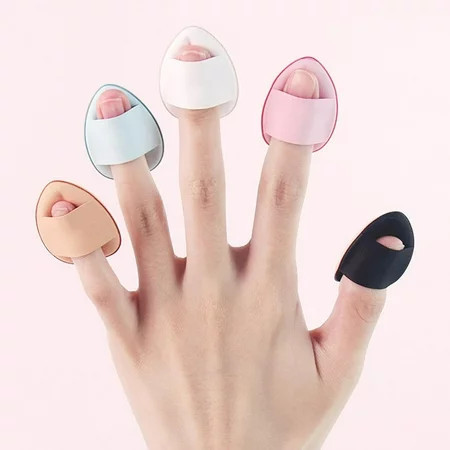 5 Pieces Finger Powder Puff Makeup Sponge Soft Powder Puff Puff Blending Sponge for Cream Concealer Makeup under Eyes Random | Walmart (US)