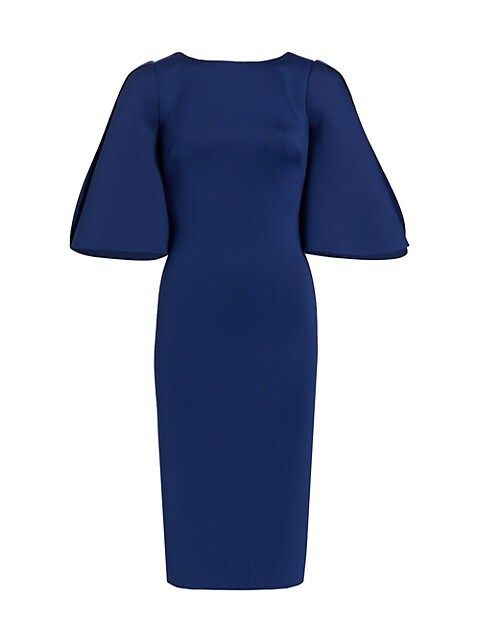 Scuba Petal-Sleeve Sheath Dress | Saks Fifth Avenue
