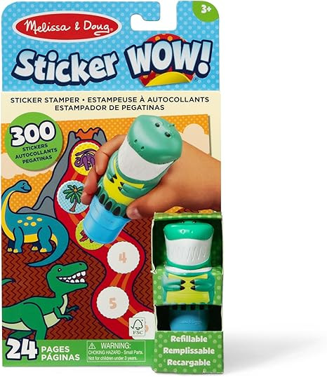 Melissa & Doug Sticker Wow!™ Sticker Stamper and 24-Page Activity Pad, 300 Stickers, Arts and C... | Amazon (US)
