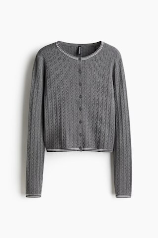 H & M - Cable-Knit Cardigan - Gray | H&M (US + CA)