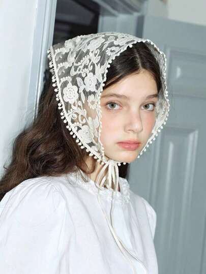 Bandana Blanc En Crochet  | SHEIN