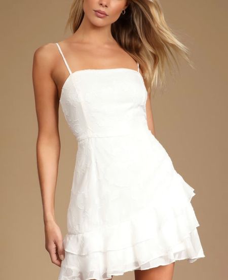 “Days with You White Floral Burnout Ruffled Mini Dress” by Lulus
Original Price: $68 
🏷️ 30% OFF: $47.60

Love this for Palm Beach or an outdoor festival! 

#LTKSeasonal #LTKSale #LTKFestival