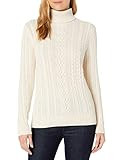 Amazon Essentials Women's Fisherman Cable Turtleneck Sweater, Cream, X-Large | Amazon (US)