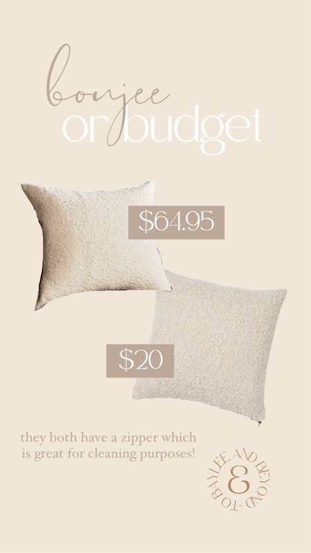 Boujee or Budget: Boucle Pillows 

#LTKhome #LTKunder100 #LTKFind