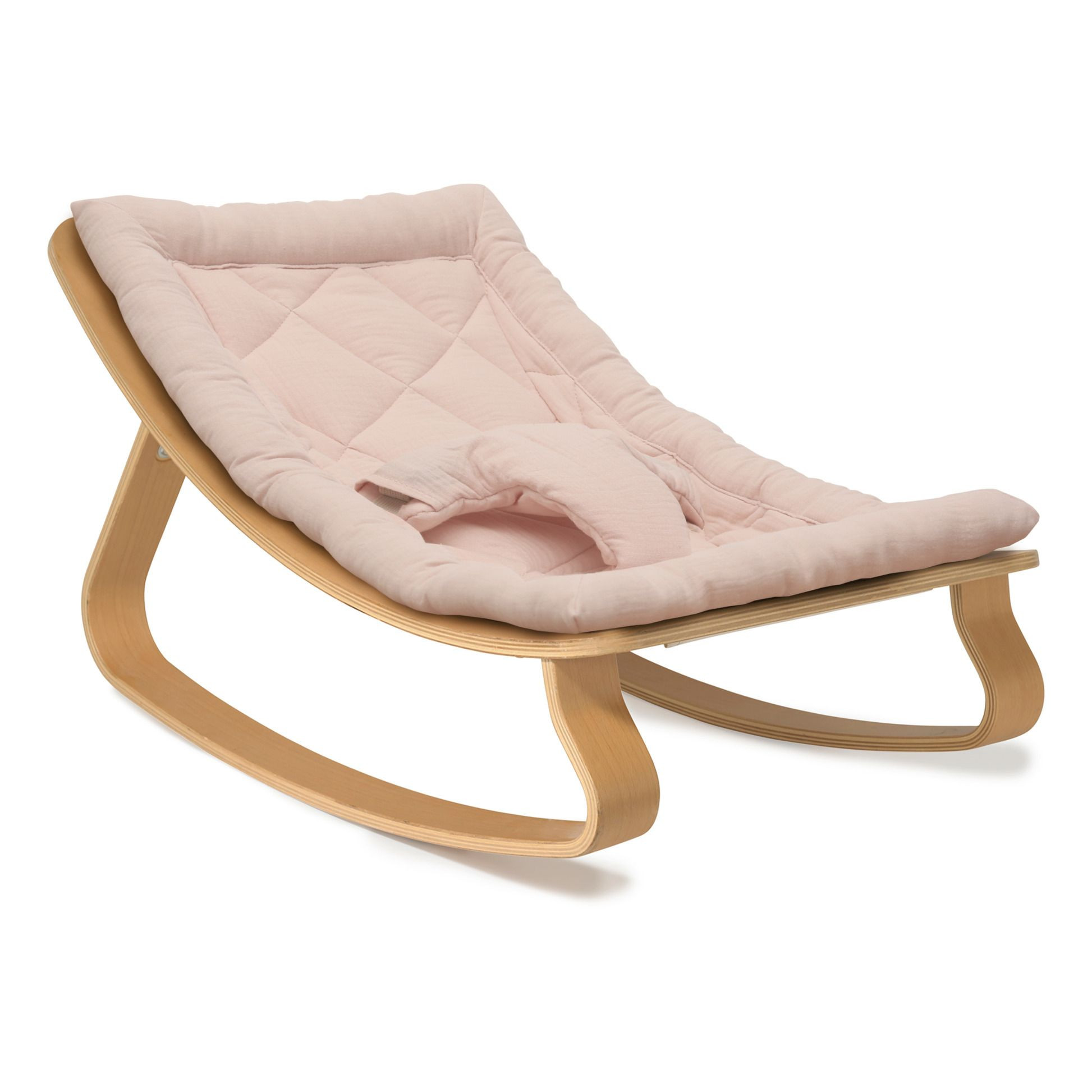 Levo Beech Wood Baby Bouncer | Nude | Smallable