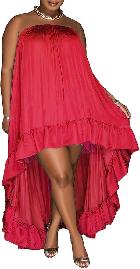 Womens Sexy Summer Dresses Halter Neck Plus Size Long Maxi Dress Casual Floral Beach Sun Dresses ... | Amazon (US)