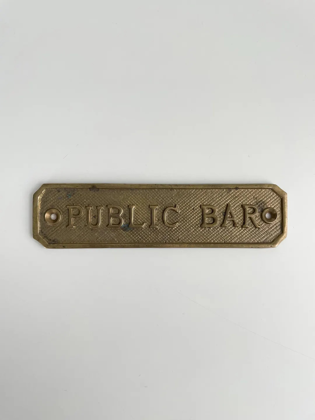 Vintage Brass Public Bar Wall Sign, Rustic Tavern Decor, Man Cave or Home Bar Accent - Etsy | Etsy (US)