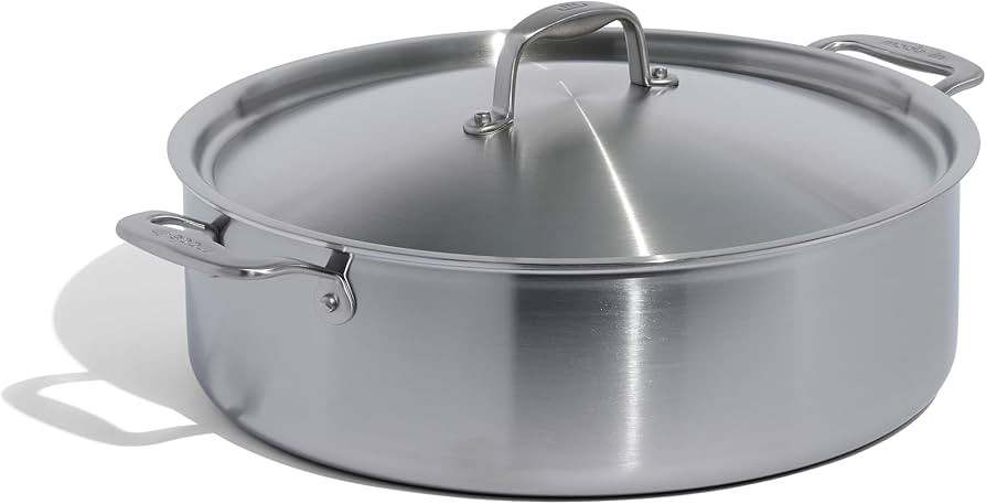 Made In Cookware - 10 Quart Stainless Steel Rondeau Pot w/Lid - 5 Ply Stainless Clad - Profession... | Amazon (US)