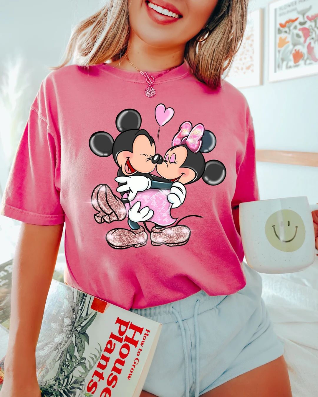 Retro Groovy Mickey And Minnie Valentines Shirt,Cute Matching Gift For Couples,Disneyland Tshirt,... | Etsy (US)