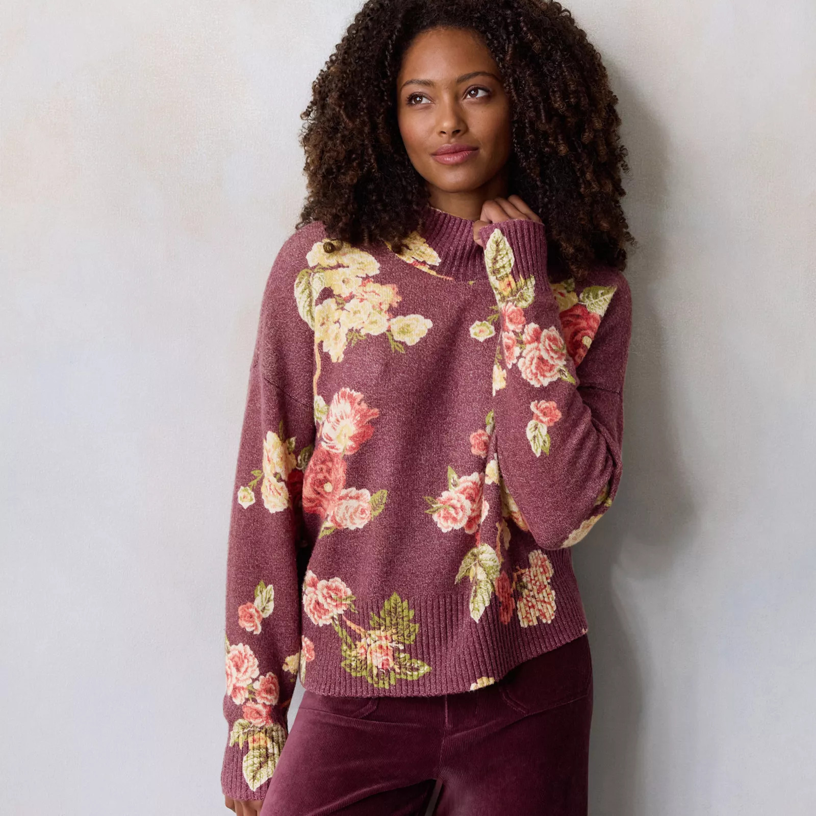 Women's LC Lauren Conrad Mockneck Pullover Sweater, Size: Medium, Purple Provence Place | Kohl's
