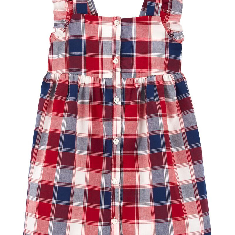 Toddler Plaid Button-Front Picnic Dress | Carter's