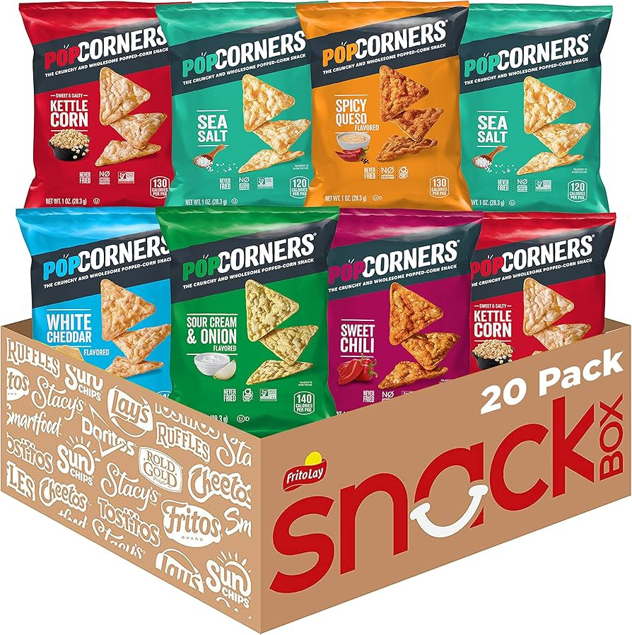 PopCorners Popped Corn Snacks, Sampler Pack Gluten Free, 1 Ounce (Pack of 20) | Amazon (US)
