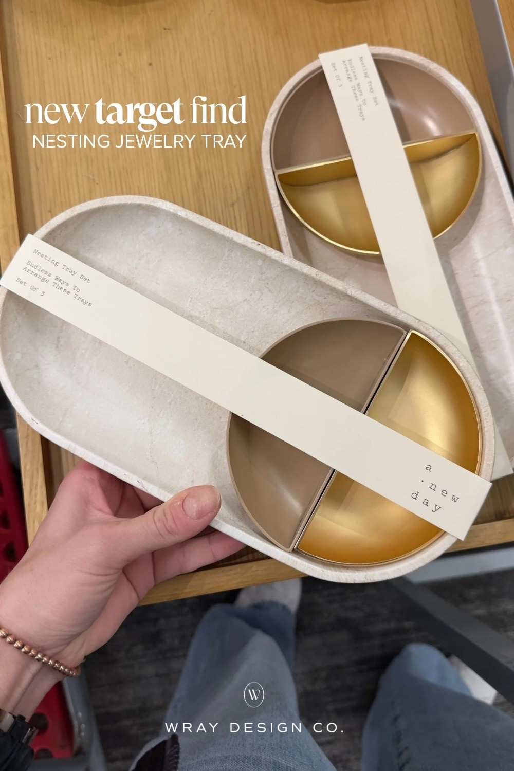 Keep your jewelry organized and stylish with this affordable jewelry tray. This 3-piece set features a chic cream resin base with two gold trays that nest perfectly inside. It's the ultimate attainable luxury find for jewelry storage and dresser styling! @Target for the win!

#LTKBeauty #LTKHome