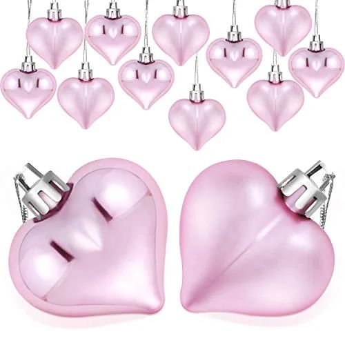 Boao 24 Pieces Heart Shaped Ornaments Valentine'S Day Heart Ornament For Valentine'S Day Decorati... | Walmart (US)