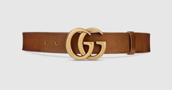 Leather belt with Double G buckle | Gucci (US)