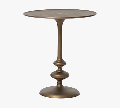 Sawyer 20" Round Metal End Table | Pottery Barn (US)