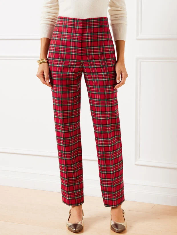 Tapered Ankle Pants - Apple Cider Plaid | Talbots