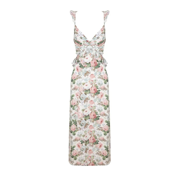 Capucine Dress in Rose Floral | Over The Moon