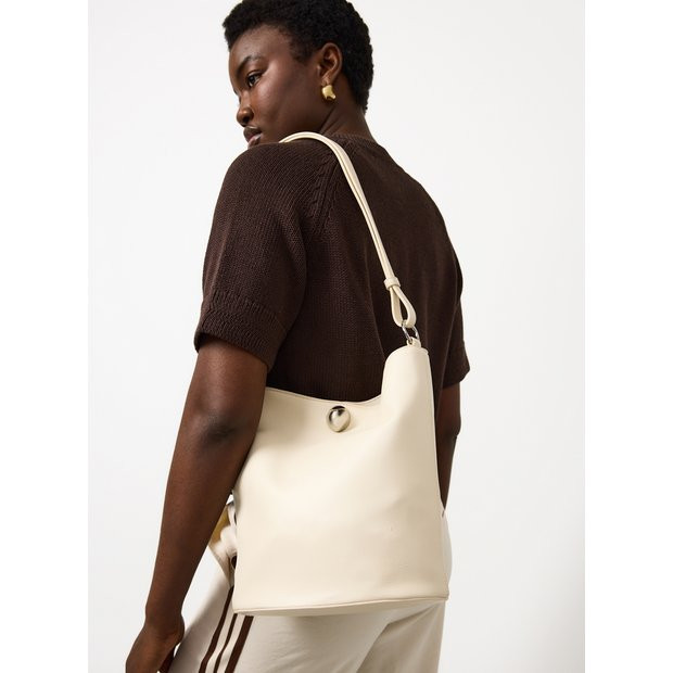 Stone Hardware Detail Bucket Shoulder Bag One Size | Tu Clothing