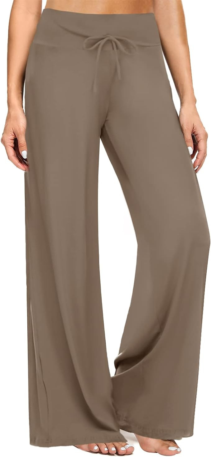 ZOOSIXX Soft Black Pajama Pants for Women, Plaid Comfy Casual Lounge Yoga Pants | Amazon (US)