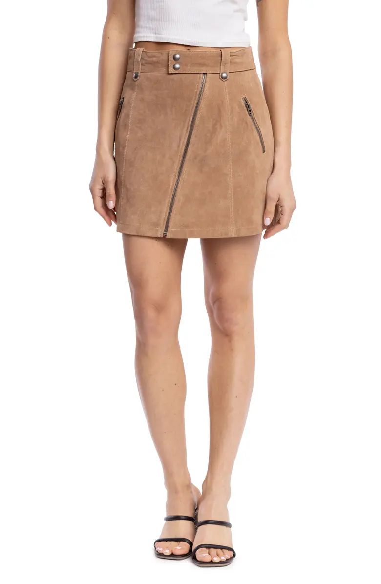 Zip Suede Miniskirt | Nordstrom