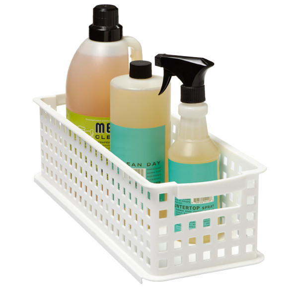 like-it Modular Short Narrow Basket White | The Container Store
