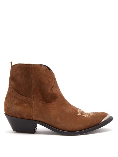 Golden Goose Deluxe Brand - Young Suede Ankle Boots - Womens - Tan | Matches (US)