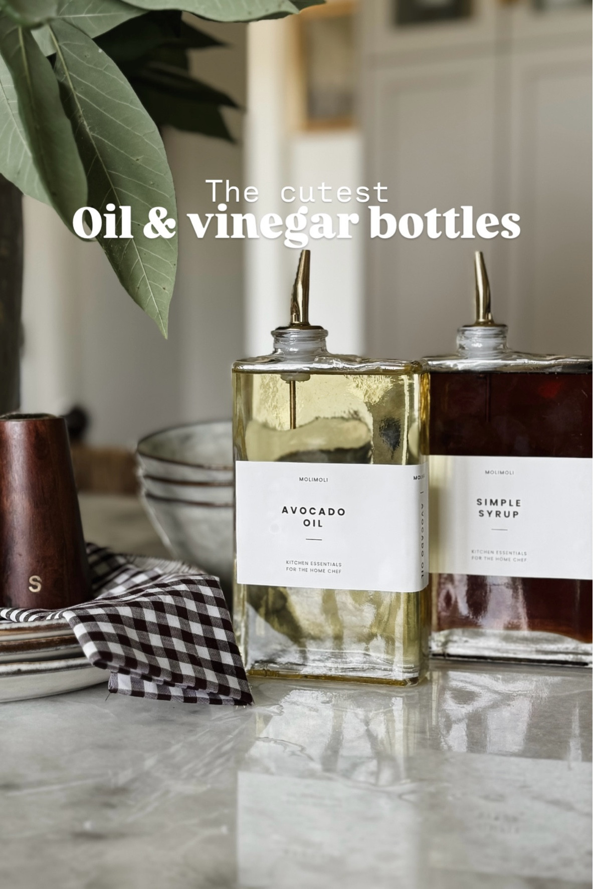 These oil and vinegar bottles are super cute. You can put so many things in them. Also leave them out because they look super pretty also linking salt and pepper shakers from McGee  and Co., kitchen must have.

#LTKStyleTip #LTKHome #LTKSaleAlert