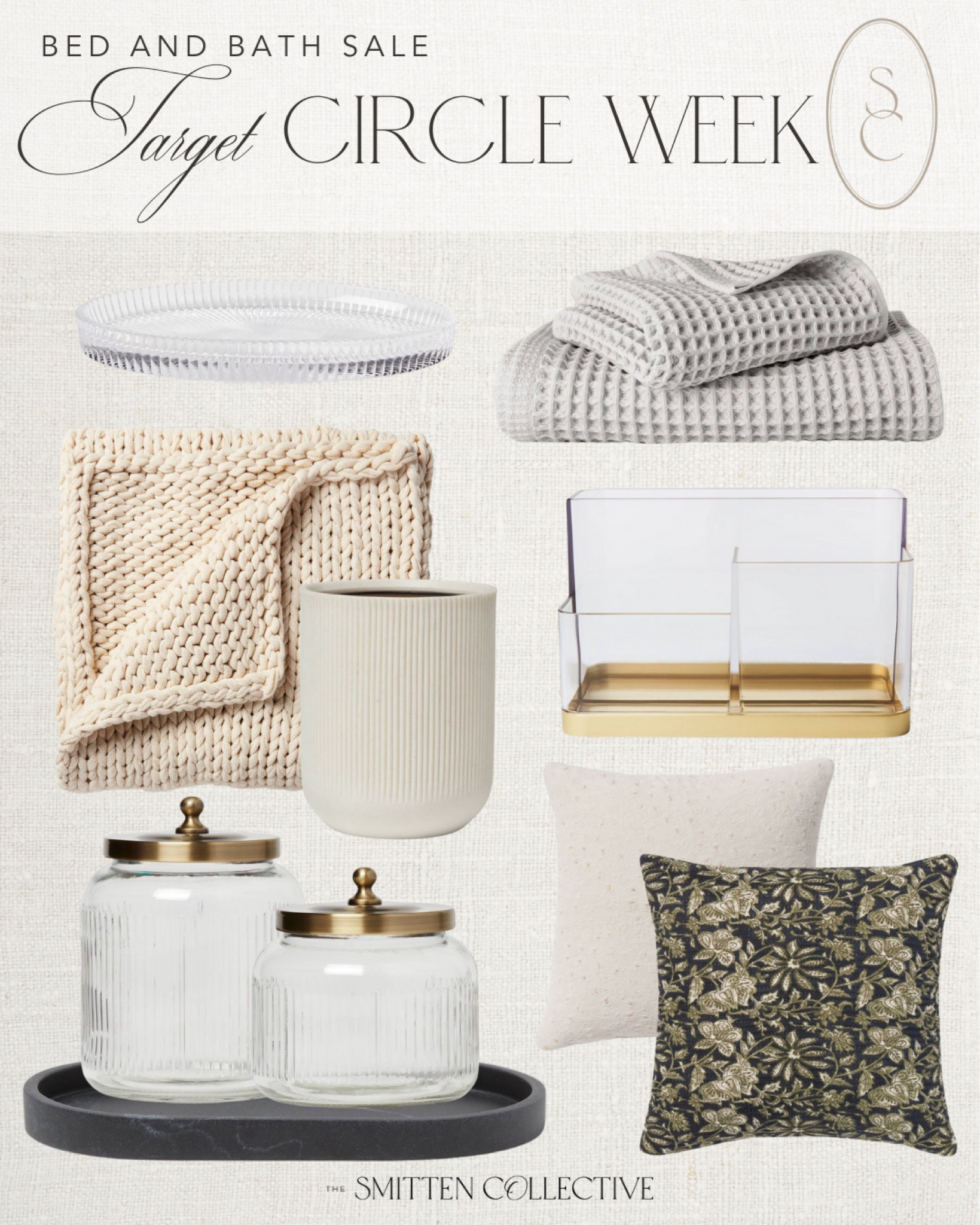 Target circle week is here! Get 30% off of select bed and bath items! Including these towels, canisters, throw pillows, glass tray, organizers, toothbrush holders, and more! 

Target circle week, target sale, sale alert, target sales, target home decor, target bath, target bed and bath, target throw pillows, casa Luna, home decor sale, bedroom, blankets, bathroom decor 

#LTKHome #LTKSummerSales #LTKSaleAlert