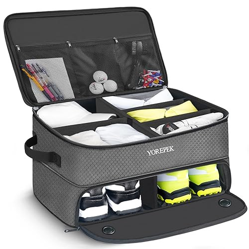 YOREPEK 2 Layer Golf Trunk Organizer, Waterproof Car Golf Locker with Separate Ventilated Compart... | Amazon (US)
