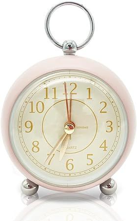Analog Alarm Clocks, Desk Decorative Clock for Shelf Bedroom Kitchen Countertop, Battery Operated... | Amazon (US)