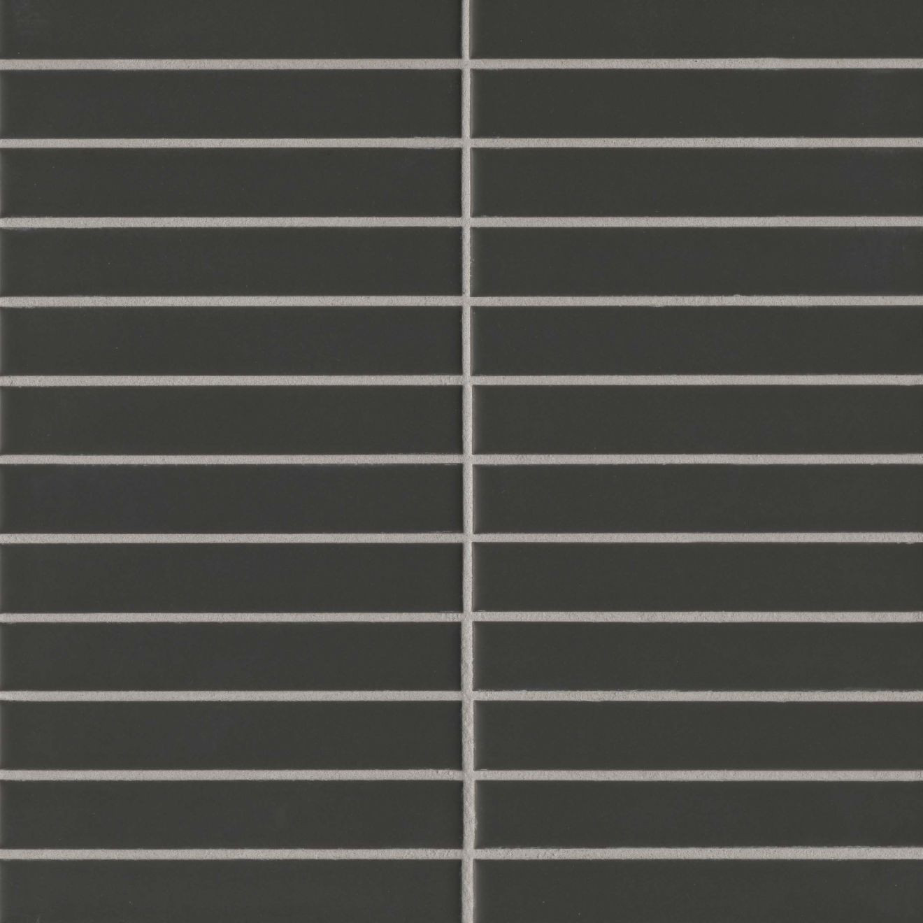 Century 1" x 6" Wall Mosaic in Black | Bedrosians Tile & Stone