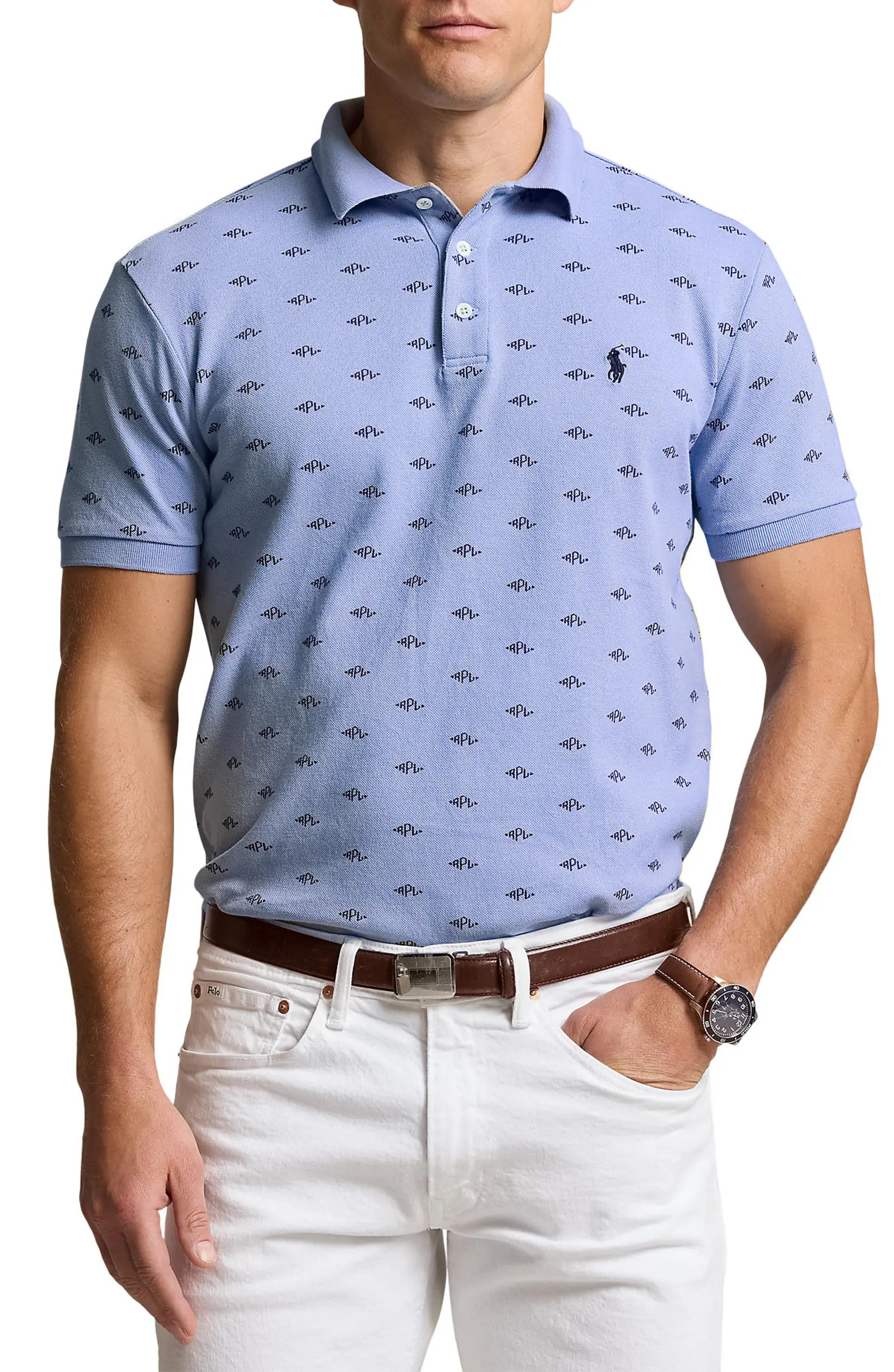 Polo Ralph Lauren Embroidered Mesh Cotton Oxford Polo | Nordstromrack | Nordstrom Rack