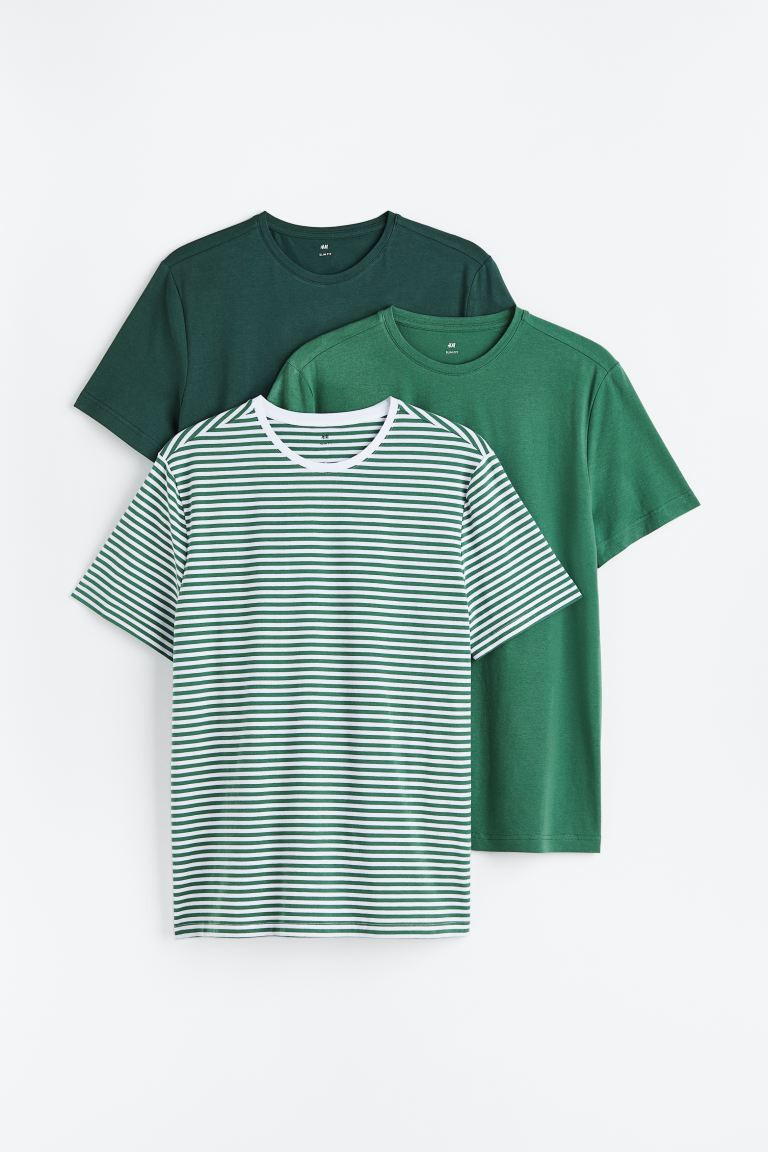 3-pack Slim Fit T-shirts | H&M (US + CA)