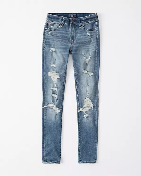 Mid Rise Super Skinny Jeans | Abercrombie & Fitch US & UK